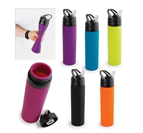 FOOD SAFE standard collapsible silicone sport bottle