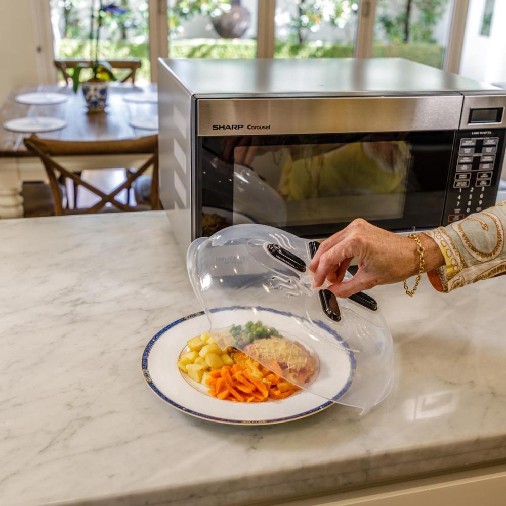 Magnetic Microwave Splatter Cover Microwave Plate Guard Lid With Steam Vent Magnetic Microwave Splatter Lid Hover Cover