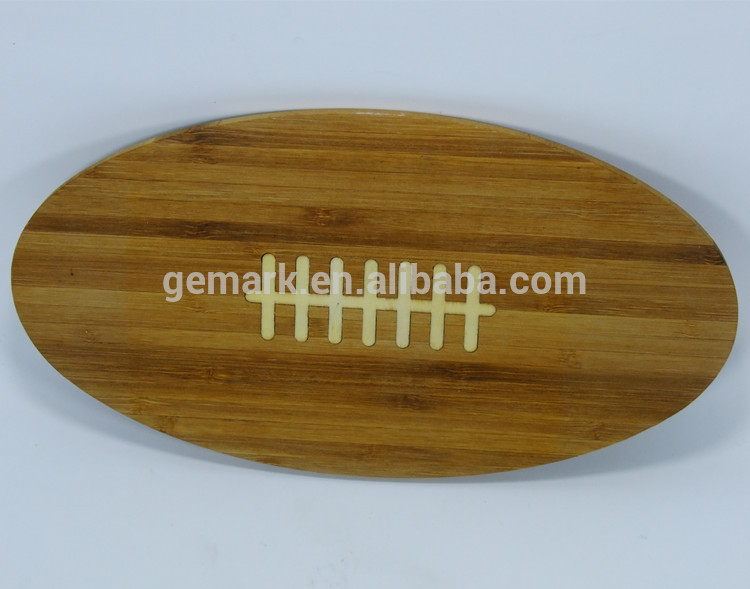 Bamboo Cutting Board Football Shape
