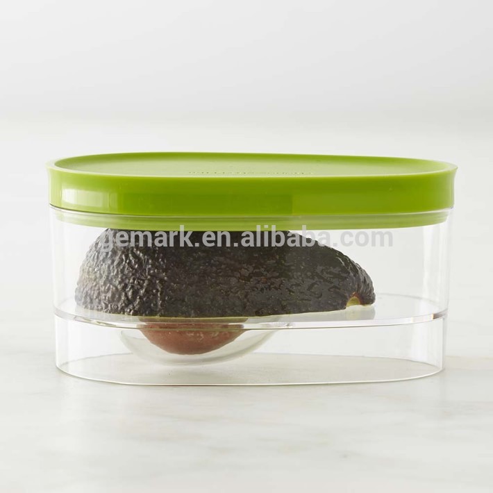 Plastic Avocado Keeper Fruits Saver In Green Avocado Storage Container