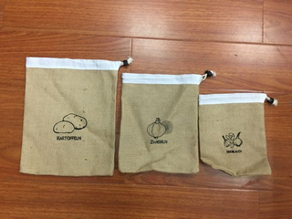 Reusable Potato Onion Storage Bag Vegetable Jute Bags 