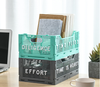 Plastic Collapsible Crate With Letter Stacking Folding Storage Baskets for Home Kitchen Bedroom