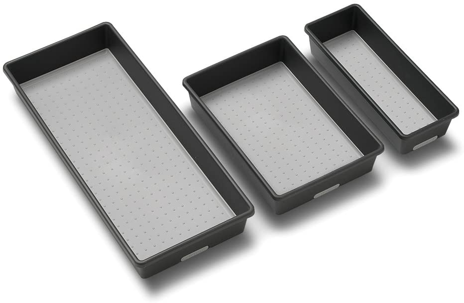 Plastic Drawer Organizer With Non-Slip Lining and Feet Multi-Purpose Storage Box