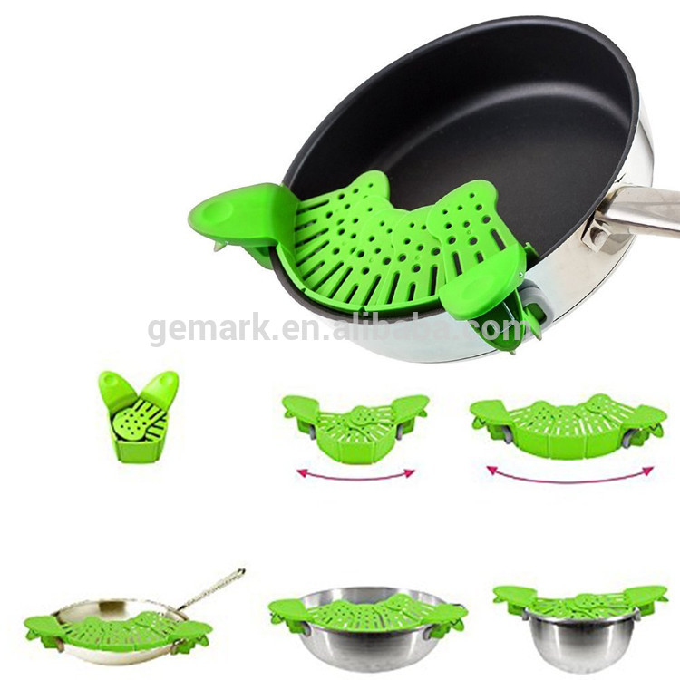 Clip-on Plastic Fold-Away Strainer Colander Drainer for Cooking Draining