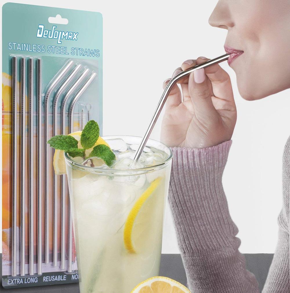 Stainless Steel Straws Drinking Metal Straws For Tumblers Rumblers Cold Beverage