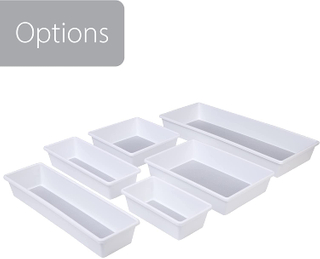 Plastic Drawer Organizer With Non-Slip Lining and Feet Multi-Purpose Storage Box
