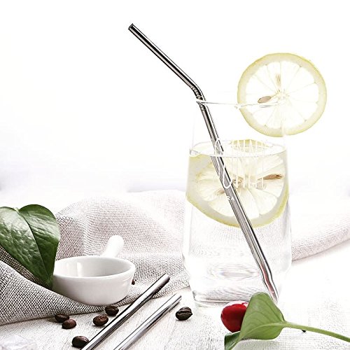 Ecofriendly Stainless Steel Straws Bent And Straight Drinking Straw Set