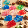 BPA FREE PLASTIC COLORFUL TOAST STAMPS SANDWICH CUTTER COOKIE CUTTER