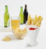 2 in 1 French Fry Dipping Cone holders w dipping bowl BPA Free Snack box cones for French fries