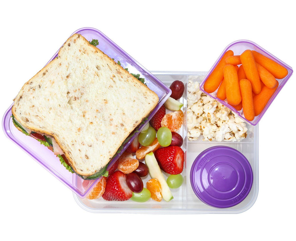 Multi Compartment Bento Box Plastic Lunch Box and Food Storage Container
