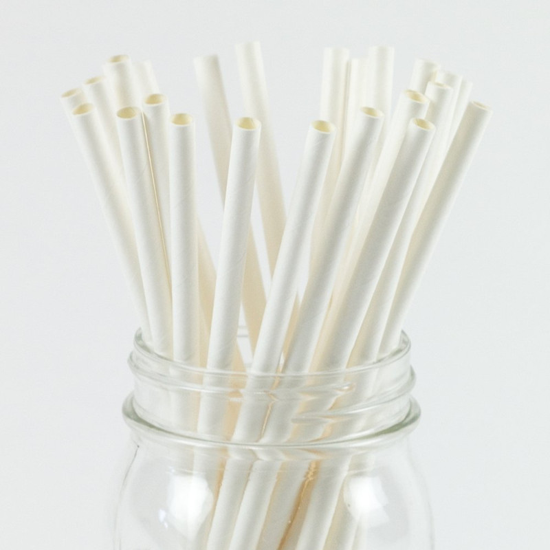 White Paper Straws Straight Drinking Straws Perfect For Any Party