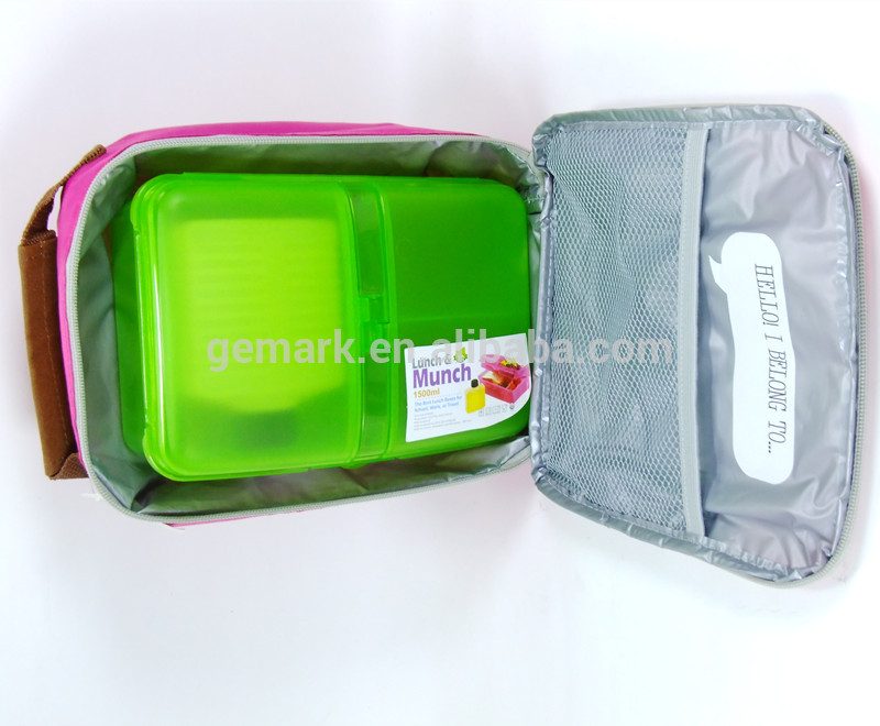 Single Zipper Insulated Cooler Lunch Bag For Diet Management